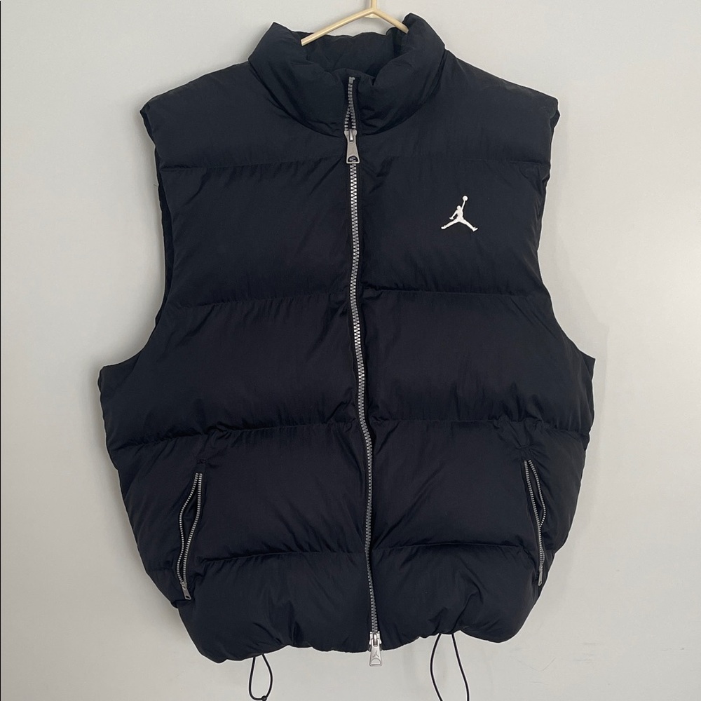 Jordan Black Puffer Vest with Logo